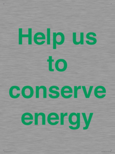 Help us to conserve energy 